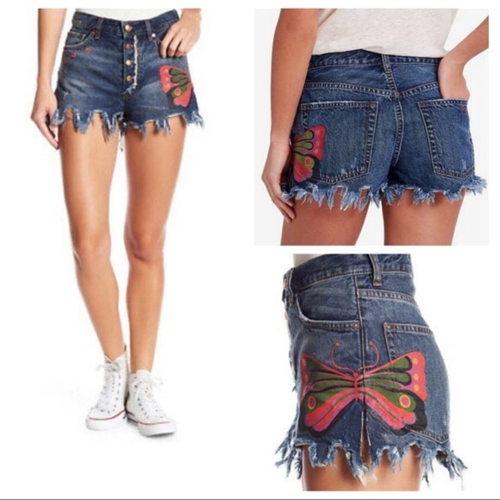 Free people boulder beach butterfly shorts